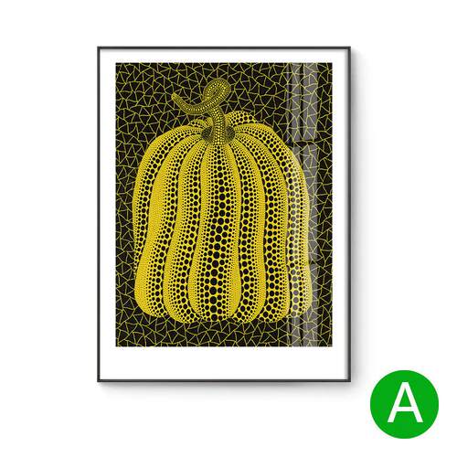 草间弥生南瓜现代轻奢客厅墙面装饰画工作室玄关壁画过道走廊挂画