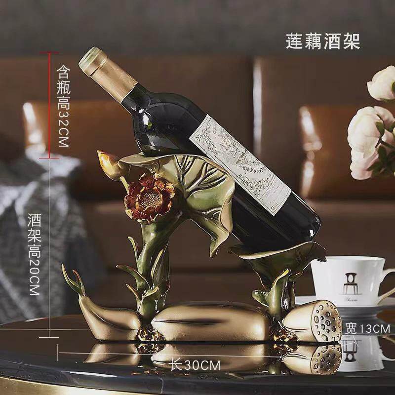 轻奢佳装饰天成玄关餐边柜红酒架摆件家居客厅酒柜电视柜藕品酒托