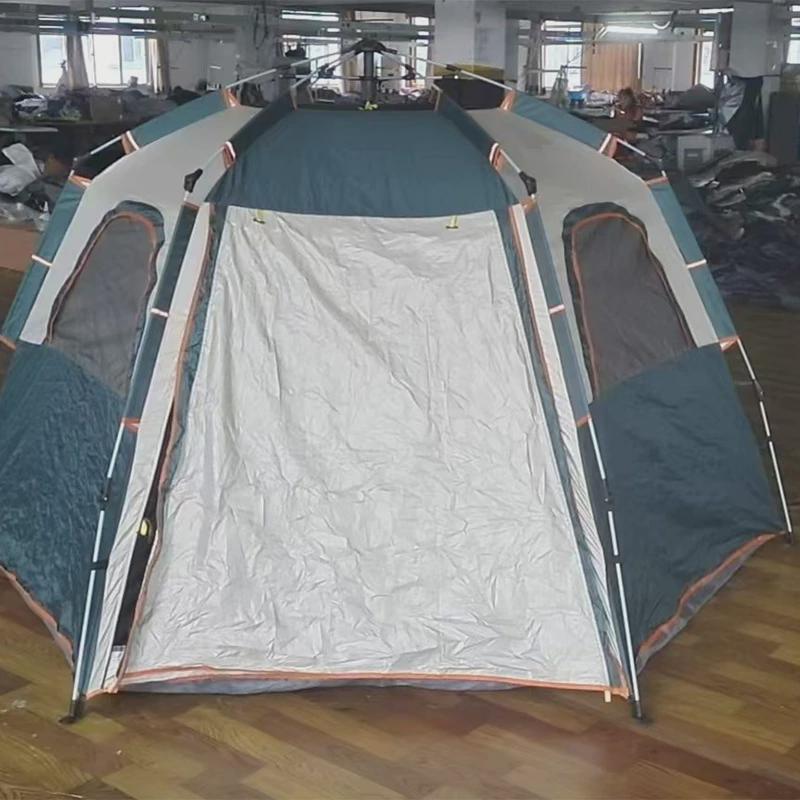 免搭速开六角帐篷全自动多人户外防蚊帐篷野餐露营防晒折叠帐篷