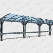 佛山厂家直销pc耐力板车棚室外户外阳光棚汽车停车棚铝合金车棚