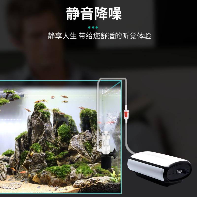 迷你水妖精小鱼缸生态瓶水族箱过滤器增氧气泵内置静音吸鱼粪便器