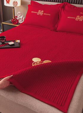 大红色家用加厚床垫软垫婚庆榻榻米垫可折叠睡垫新婚嫁娶垫被褥子