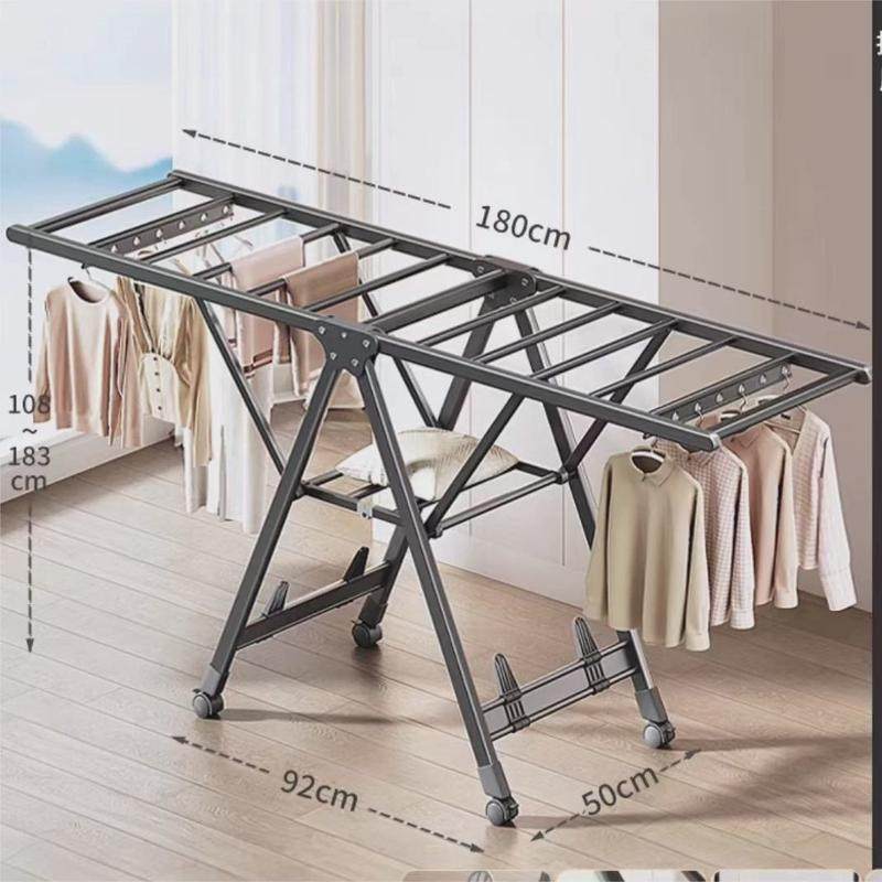 晾衣架翼型款室内阳台碳钢落地折叠晾衣架卧室凉晒衣架家用晾衣架,收纳整理,塑料衣架,淘宝优惠券,粉丝福利购,淘宝优惠卷