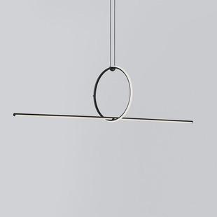 长条餐厅吊灯现代简约创意个性 极简设计师样板房餐吧台桌灯茶室灯