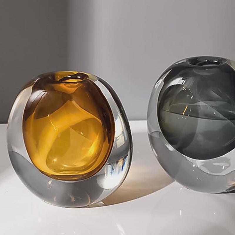 热销吕林霞软装花盆厚底花瓶家居加厚工艺品摆件酒店餐桌琥厚底瓶