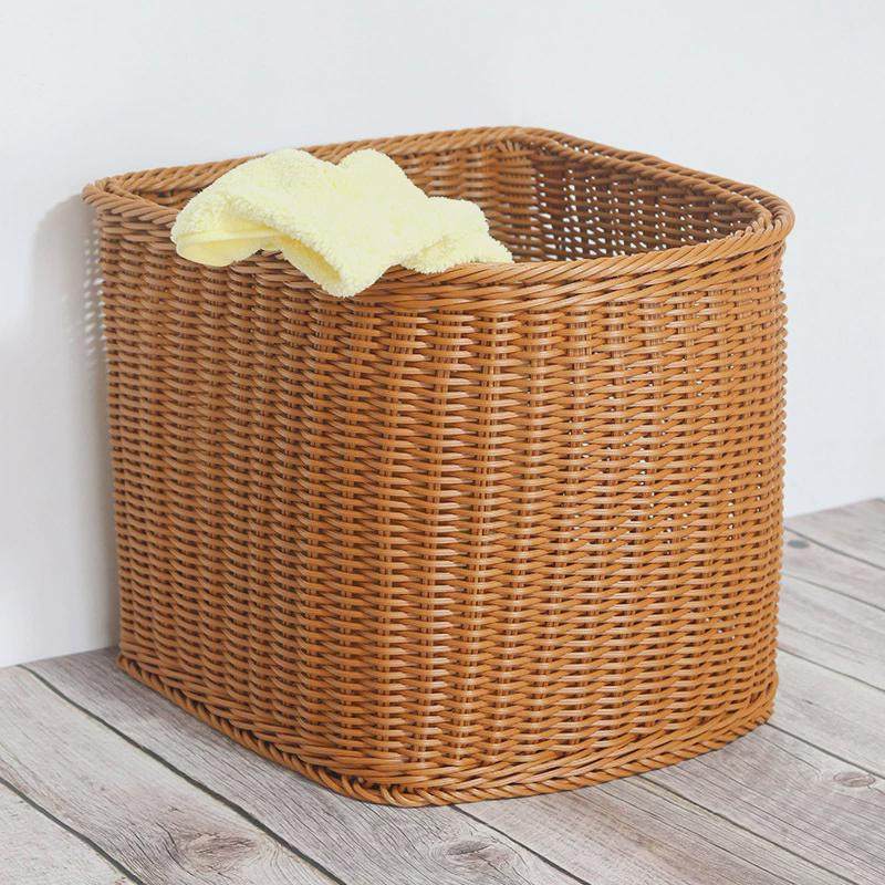 酒店专用客房浴室脏衣篮仿藤手工编织收纳筐日用家居卧室收纳篮,收纳整理,橱柜收纳筐,淘宝优惠券,粉丝福利购,淘宝优惠卷