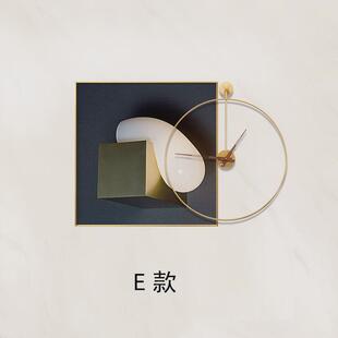 现代轻奢客厅装饰画餐厅钟表沙发背景墙挂画带卧室抽象简约挂画