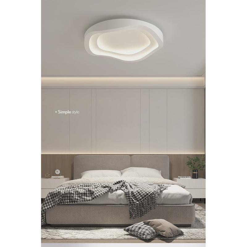 2023年新款卧室吸顶灯现代简约创意网红家用水波纹圆形艺术房间灯