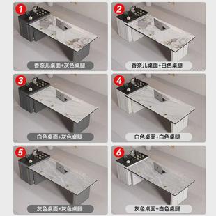 wp3现代轻奢岩板茶桌客厅家用五茶台办公室茶桌椅组合一桌阳台椅
