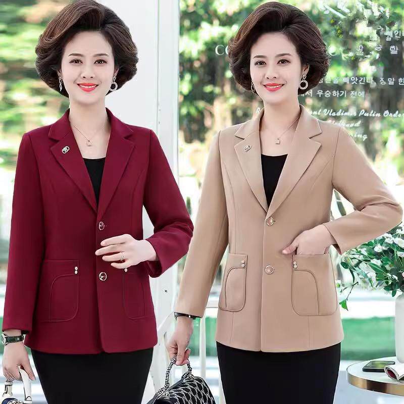 m55春秋中老年女士40岁50妈妈年轻洋气春装d03短款小