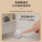 垃圾桶北欧厨房三层分类垃圾桶塑料推车式 置物架 翻盖家用大号式