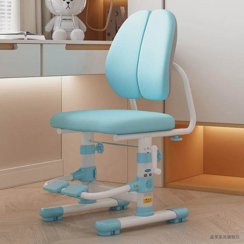 儿童学习椅手摇升降椅双背中小学生姿椅矫写字椅升降椅子不带轮