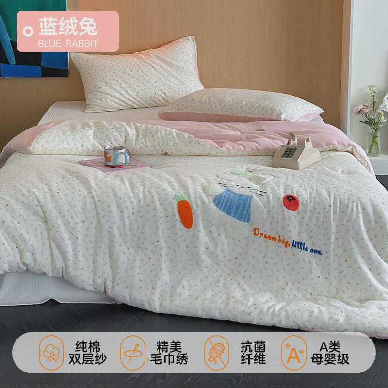 儿童卡通刺绣软糯午睡小被子幼儿园宝宝被芯单人双人家用大被子