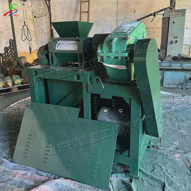 铝灰粉矿粉压球机黑色金属矿粉对球造块机制辊式鹅卵煤球机