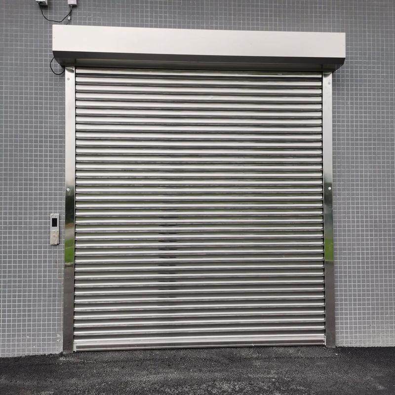 工厂卷闸门仓库门防盗201304不锈钢电动卷帘门无线遥控电梯门