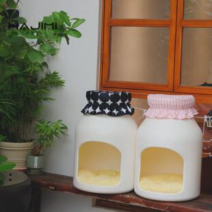 约克夏奶瓶猫窝人宠共用四季 通用猫咪狗窝博美马尔济斯hajimi摆拍