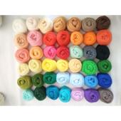 混材料包彩色羊毛条羊毛毡戳戳乐diy色200色手工编织羊毛线