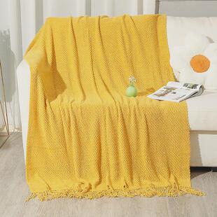 定制针织豆豆毛毯毯秋冬办公室沙发午睡小盖毯子床尾blanket定做