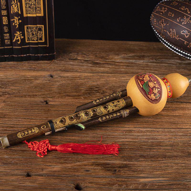 民族吹奏双音乐器类紫竹葫芦丝雕刻龙纹不可拆卸c调降b适用中小学