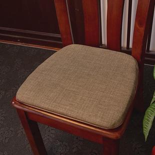 餐椅垫现代实木椅子坐垫加厚防滑垫海绵餐桌椅 纯色家用可拆洗中式
