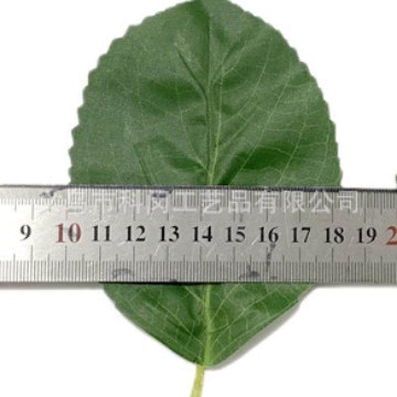 工厂货源仿真绣球花叶子射骨丝印绢布绣球叶单片两叉绣球叶子