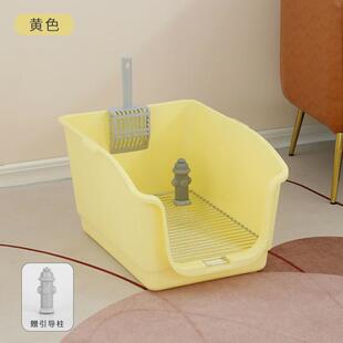 带墙狗厕所便盆屎防踩不锈钢狗砂盆中小型犬加高狗狗厕所宠物用品