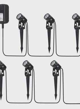 1拖6七彩户外led照射插地草坪灯3w室外防水景观照射树rgb花园灯