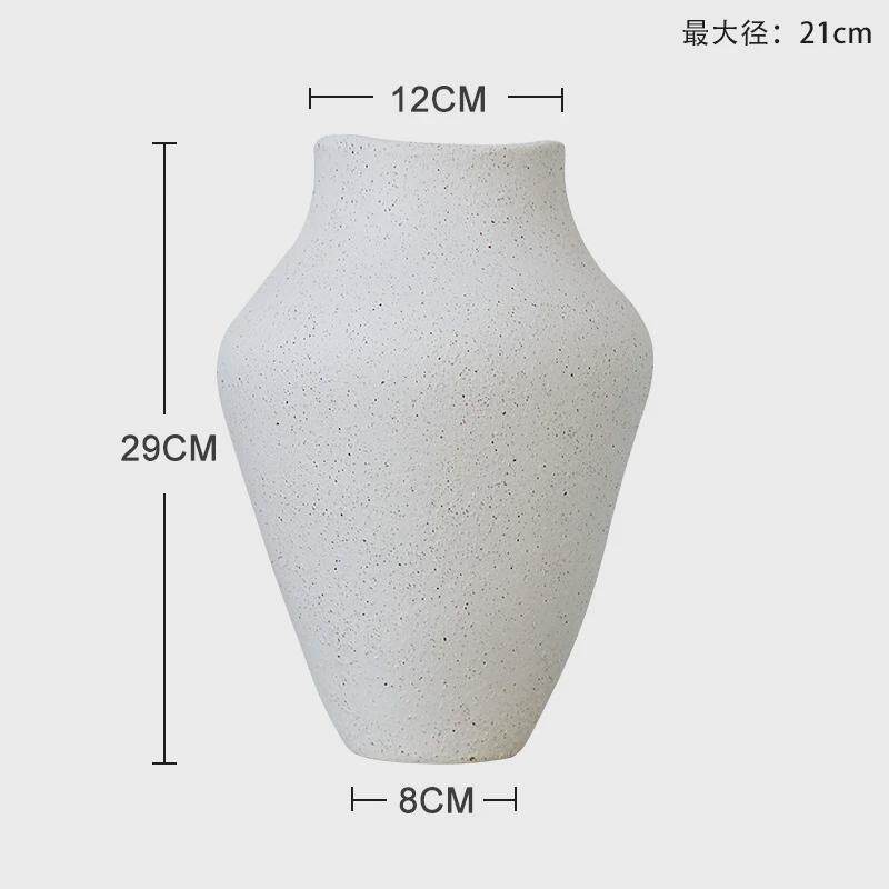 桌面创意陶瓷花瓶大号北欧岛台客厅玄关干花白色摆件插花吊钟水培