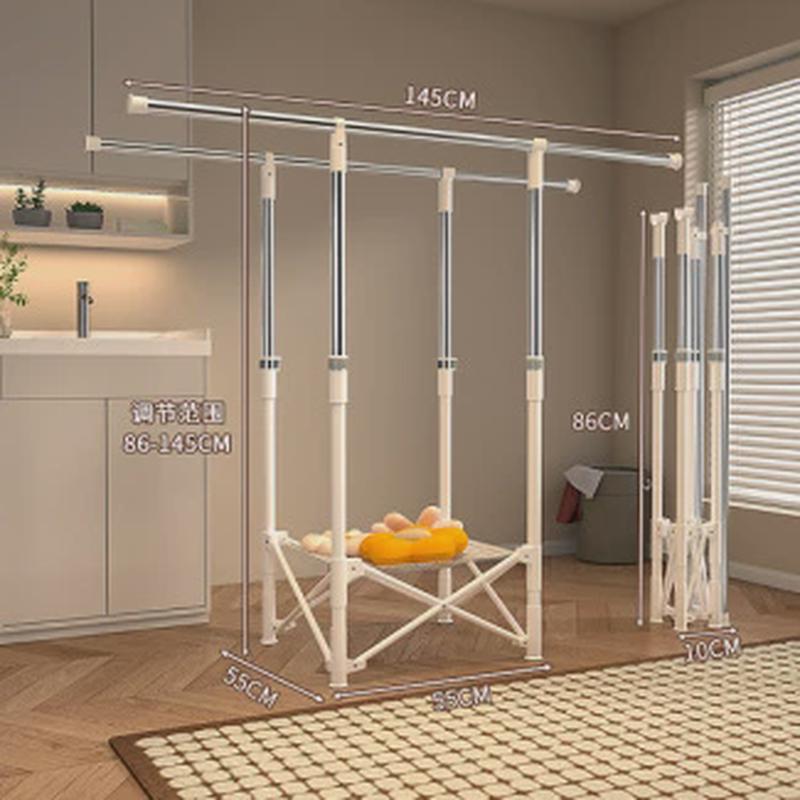 2024折叠晾衣架阳台家用的占地方不挂衣架室内简易晒衣落地卧室