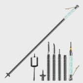 远途新款 铝合金户外徒步远足手杖折叠 多功能登山杖升级硅胶夜光款