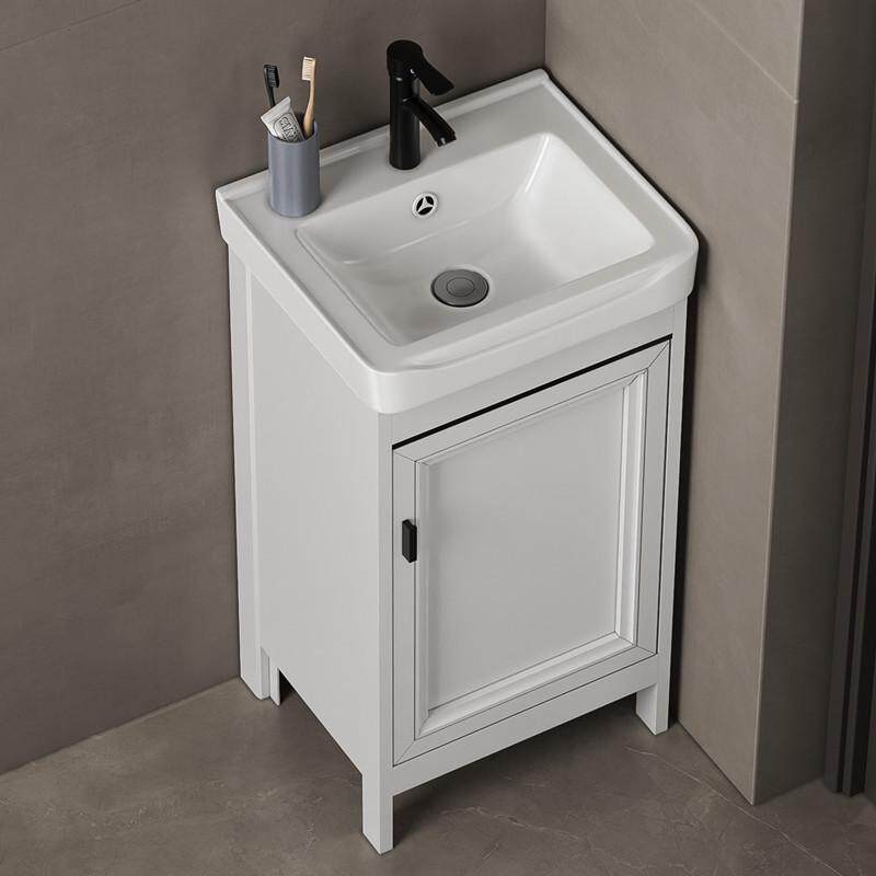 落地式太空铝浴室柜洗手盆柜组合卫生间洗脸池阳台一体洗漱台简约