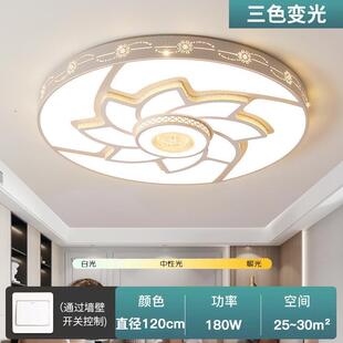 客厅大灯吸顶灯led特大超大尺寸圆形花型120cm大厅办公室灯大灯具