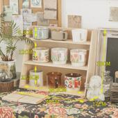 61n松川家居木质茶具收纳盒复古办公室客厅杯子水杯玻璃杯桌面置