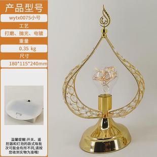 饰摆件家用桌面橱窗闪亮发光小夜灯节日派对气氛礼品 玻璃圣诞树装