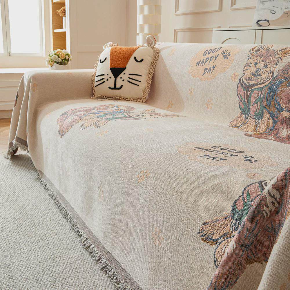 美式沙发盖布高级感四季通用全包防尘可铺可盖雪尼尔防猫抓盖巾毯