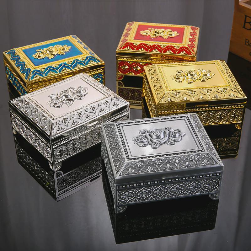 欧式金属方形高档奢华饰品发卡珠宝收纳首饰盒礼品