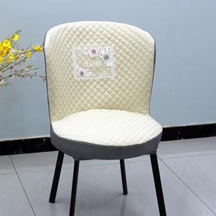 ri0t座椅套半圆形餐厅靠背凳罩椅子套罩弧形全包加厚四季通用椅垫