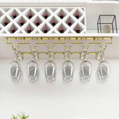 304不锈钢电镀红酒杯架倒挂金色酒杯架家用悬挂高脚杯架子