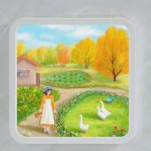 浴室挂画收纳架防水折叠置物架卫生间厕所免打孔壁挂式 壁画储物柜