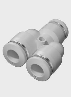 tpm朝日型快速接头三通y气动气管py6/8/10/12变径快插pwy8/10只装