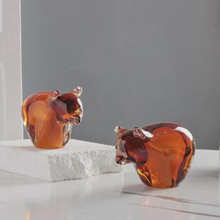 淄博琉璃工艺品摆件博山水晶玻璃客厅家居酒店民宿艺术品装饰