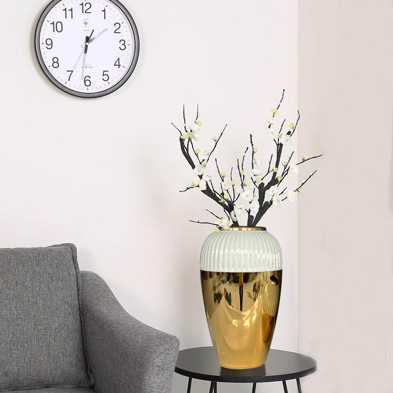 热销中式创意陶瓷花瓶样板房书房玄关插花器台售楼部端景摆件摆设,特色手工艺,青花瓷,淘宝优惠券,粉丝福利购,淘宝优惠卷