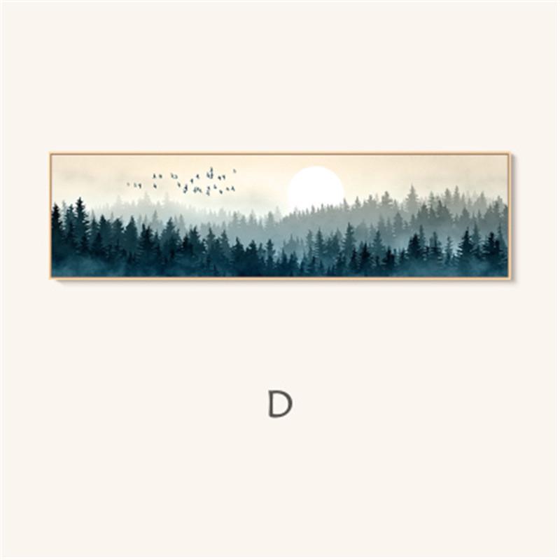 房间北欧麋鹿现代简约卧室挂画客厅宾馆床头画装饰画酒店壁画横幅