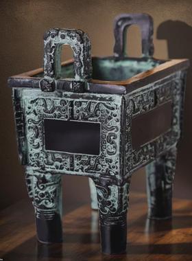 厂家直销圆鼎三足鼎鼎青铜器办公室摆件司母戊仿古洛阳鼎开业礼品