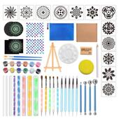 制作工具51件套绘图模板硅胶笔点圆棒手工diy曼陀罗绘画工具套装