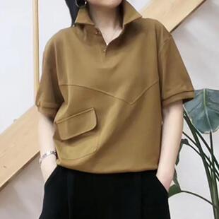短袖 女士时尚 七分中半袖 体恤卫衣 t恤休闲polo衫 2025夏季 新品 新款