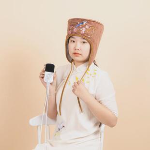 耳电加热艾灸帽受寒风艾草热敷颈部帽头疗温灸头部艾灸