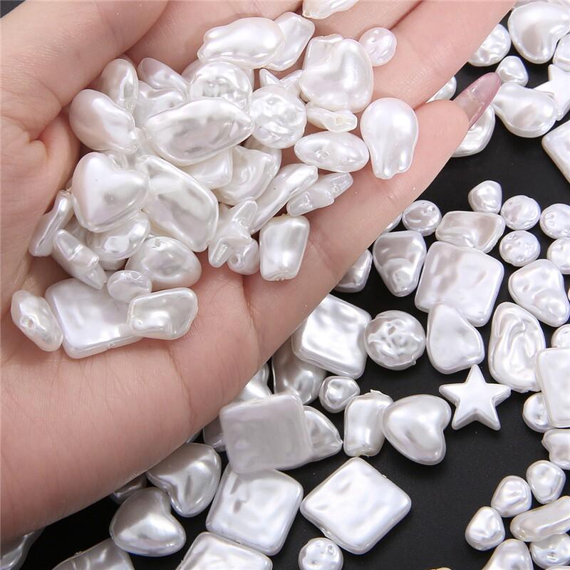 Irregular ABS Imitation Pearls Beads for DIY Bracelet Making