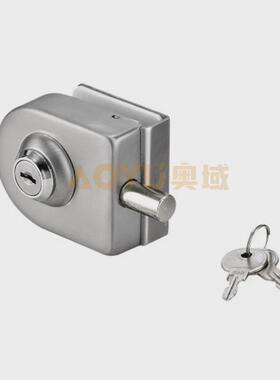 玻璃门锁双门单门免开孔商铺按式锁地锁推拉双开门锁具插销无框锁