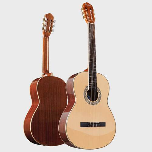 花芯木吉他39寸云杉桃古典亮光古典吉他guitar成人演奏级吉它乐器